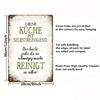 Vintage Metal Wall Art German Quote Kitchen Sign Rustic Farmhouse Decor