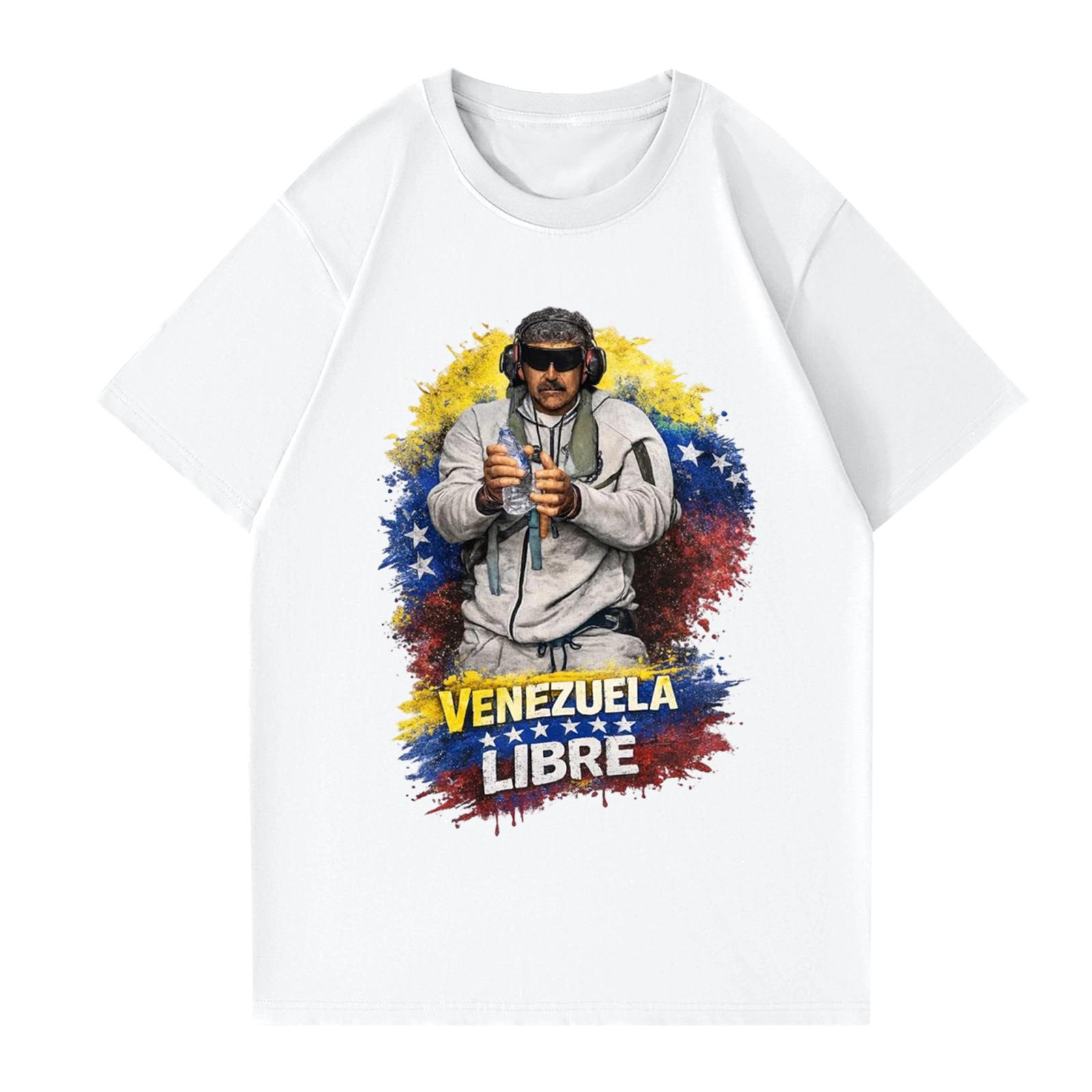 

Модна жіноча та чоловіча повсякденна футболка з круглим вирізом та принтом, з коротким рукавом, топ XL білий