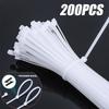 200/100Pcs Nylon Cable Ties Adjustable Self-locking Cord Ties Straps Fastening Loop Reusable Plastic Wire Ties For Home Office