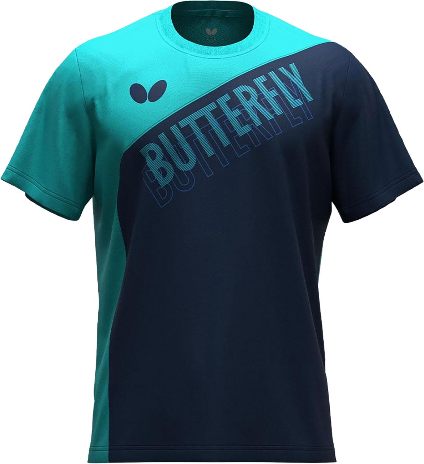 

Butterfly Table Tennis Top Quick-Dry Stretch Noir T-Shirt Turquoise Blue S 47430 Unisex Sports Shirt