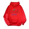 Unisex Autumn/Winter Letter Print Plus Velvet Hooded Sweatshirt
