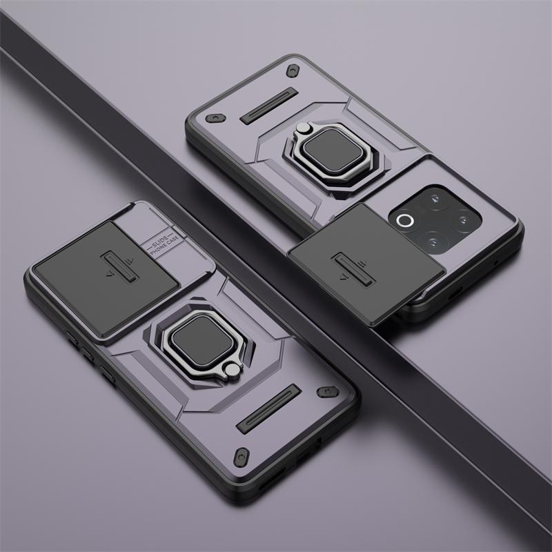 Ring Bracket Phone Case For Vivo iQOO 13 5G China Celulares For iQOO 13 Sliding Window Shockproof Hard Funda Back Cover