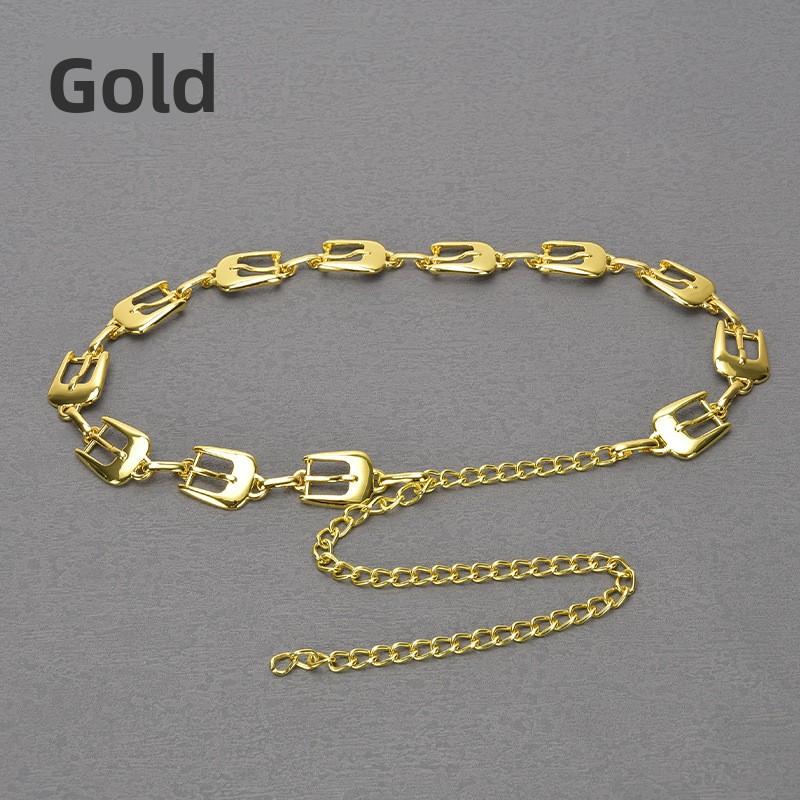 

Heavy metal buckle waist chain - fashionable women s chain belt