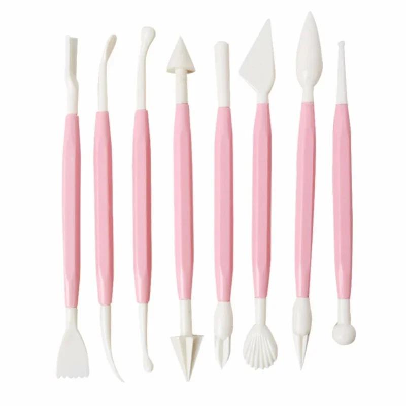 8pcs/Lot 16 Cake Decorating Patterns Fondant Flower Sugar Craft Modelling Tools Clay Fondant Cake Decorating Tool