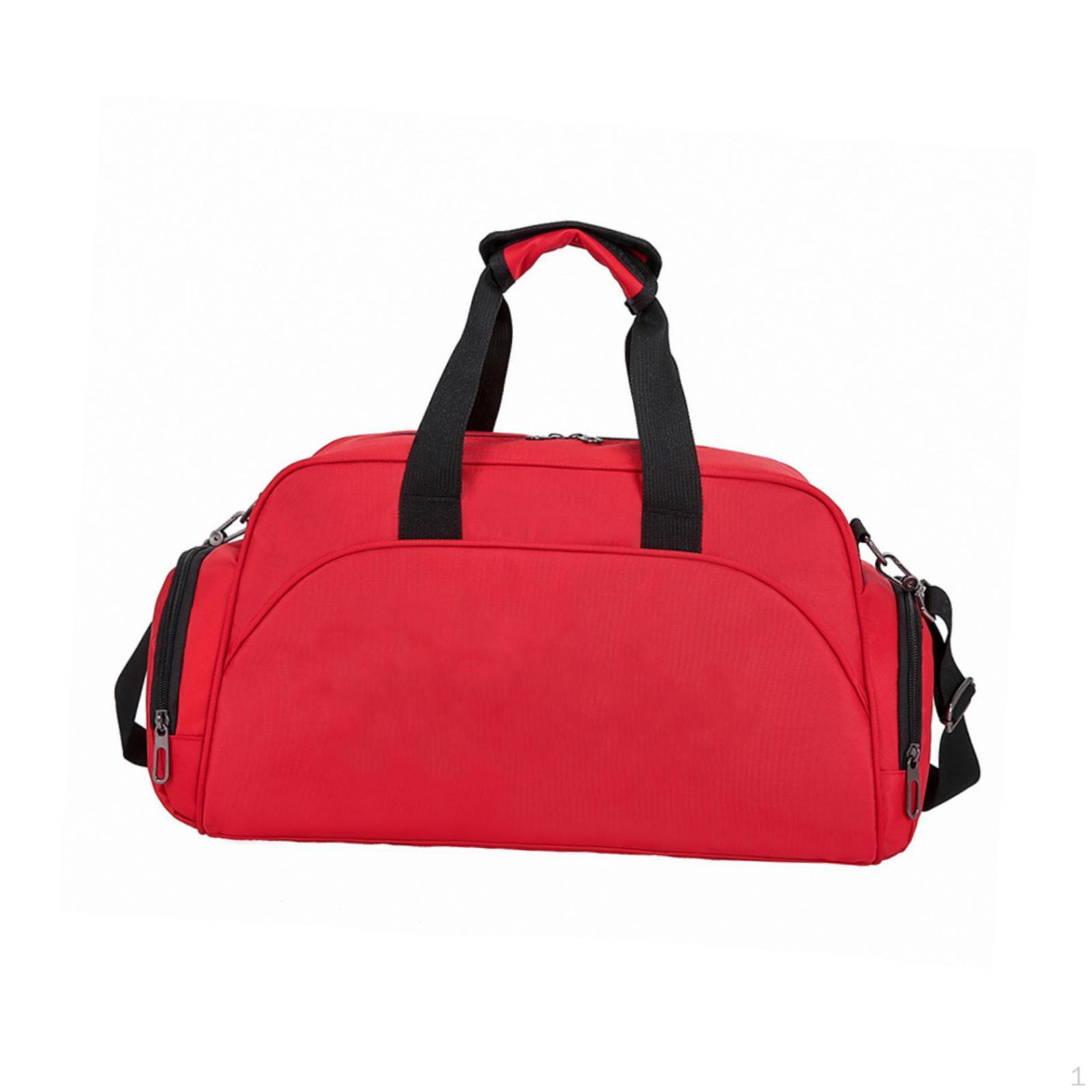 

Travel Duffle Bag Gym Llarge Capacity Oxford with Shoes Compartment Sports Tote for Business Red