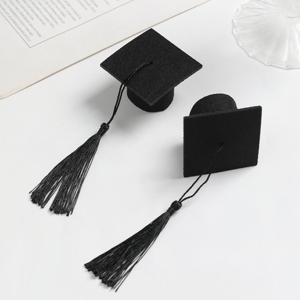 5/10Pieces Mini Graduation Hats For Christmas Home Decoration Graduation Wine Bottle Decor DIY Children's Hair Card Accessories