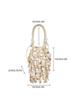 Bohemian Style Natural Shell Piece Woven Armpit Bag Women Casual Seaside Beach Vacation Handmade Bead Tassel Mesh Handbag