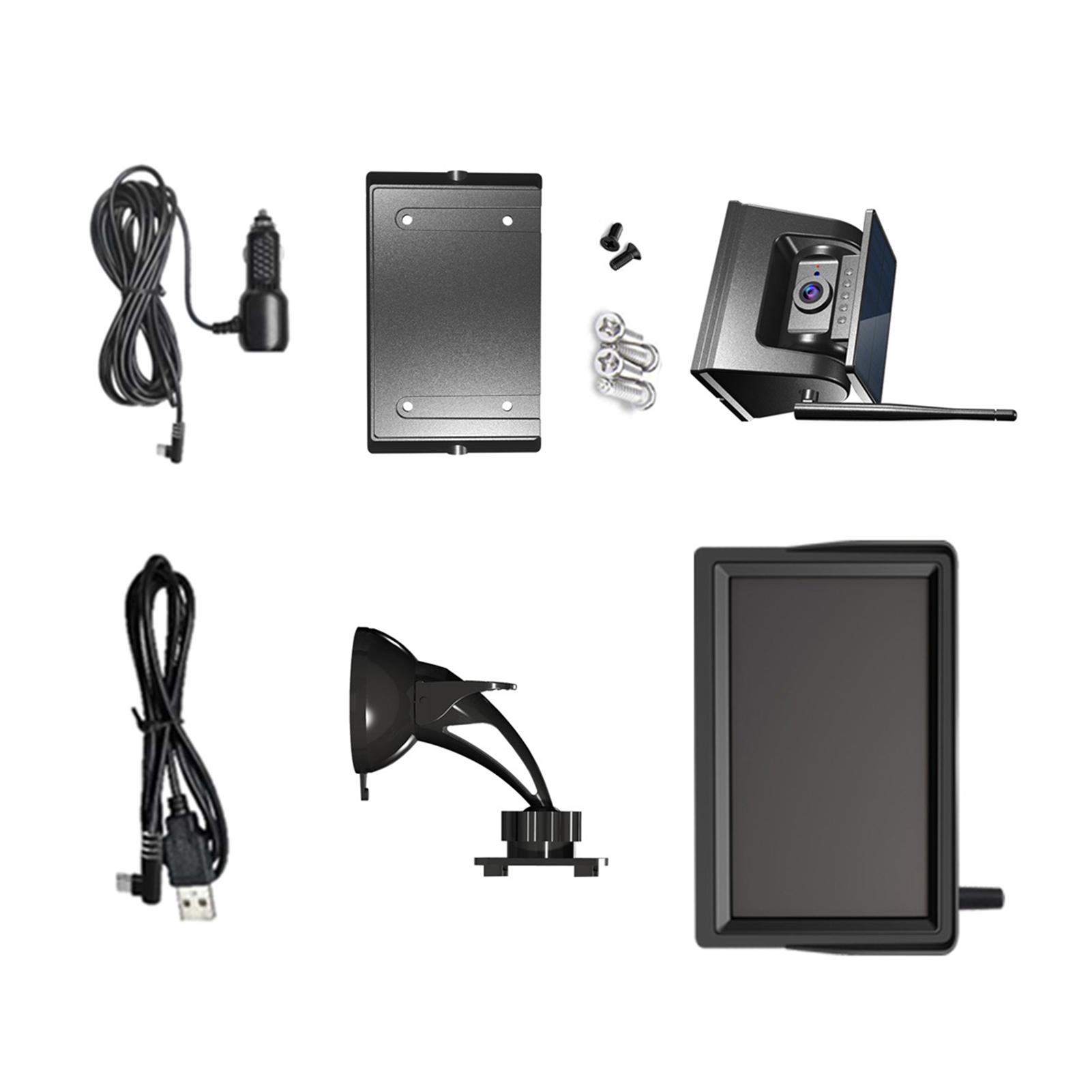 

Солнечная Магнитная Беспроводная Перезаряжаемая Камера Заднего Вида Камера Заднего Вида 5-дюймовый Монитор Солнечный