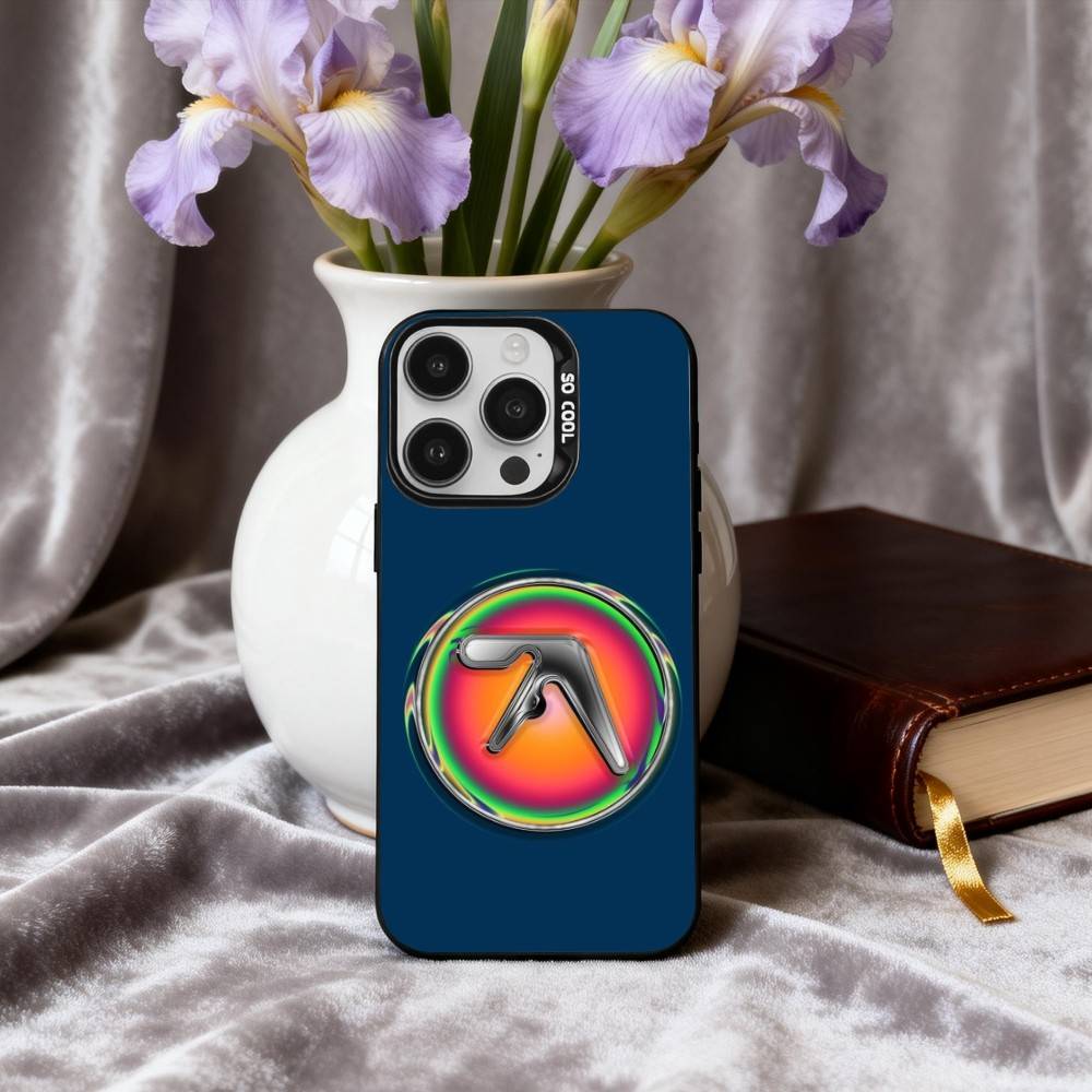

A-Aphex T-Twins-S Логотип A-Art Чехол для телефона iPhone17,16,15,14,13,12,11 Plus,Pro Max Черный Конфетный серебристый чехол для телефона iPhone16