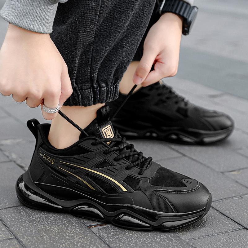 Men's shoes summer breathable mesh casual sports shoes non-slip shock absorption men's running shoes lightweight trendy dad shoes