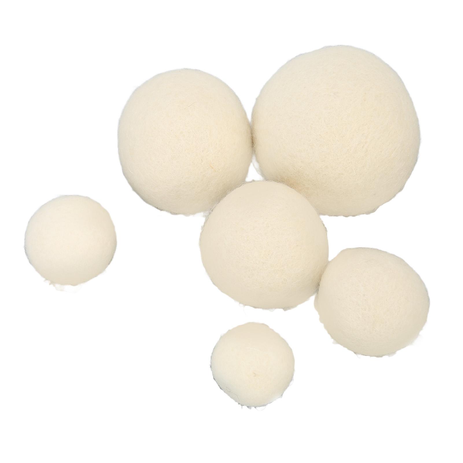 

6 шт. Шарики для сушки шерсти уменьшают статическое электричество, адсорбируют примеси, шарики для смягчения ткани для стирки