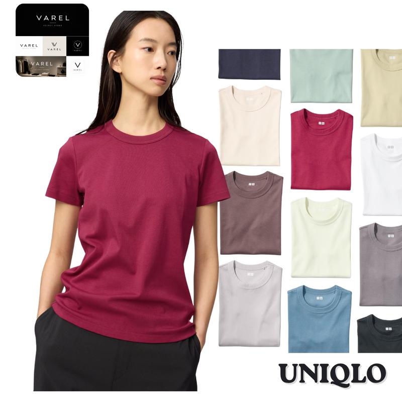 UNIQLO 483456 Women Crew Neck T-Shirt Short Sleeve Basic Casual Top Japan