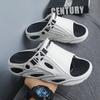 Men's Summer Slippers: Thick Sole, Non-Slip, One-Strap High-End Sandals for Home, Sports, Beach, and Water.
