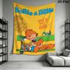 Boule & Bill Wall Tapestry Aesthetic Wall Hanging Printed Fabric Blanket Decorative Tapestries for Bedroom Living Room Home Decor