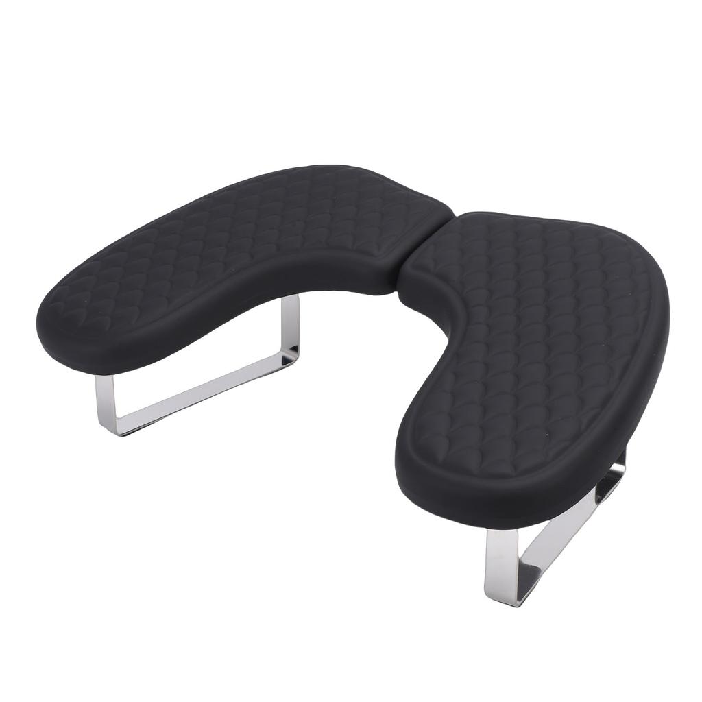 U Shaped Manicure Arm Rest Ergonomic PU Leather Nail Arm Rest with Phone Holder for Home Salon Use
