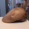 Autumn and winter new British retro suede beret, very wide and stylish, versatile women's face is small, adjustable painter hat