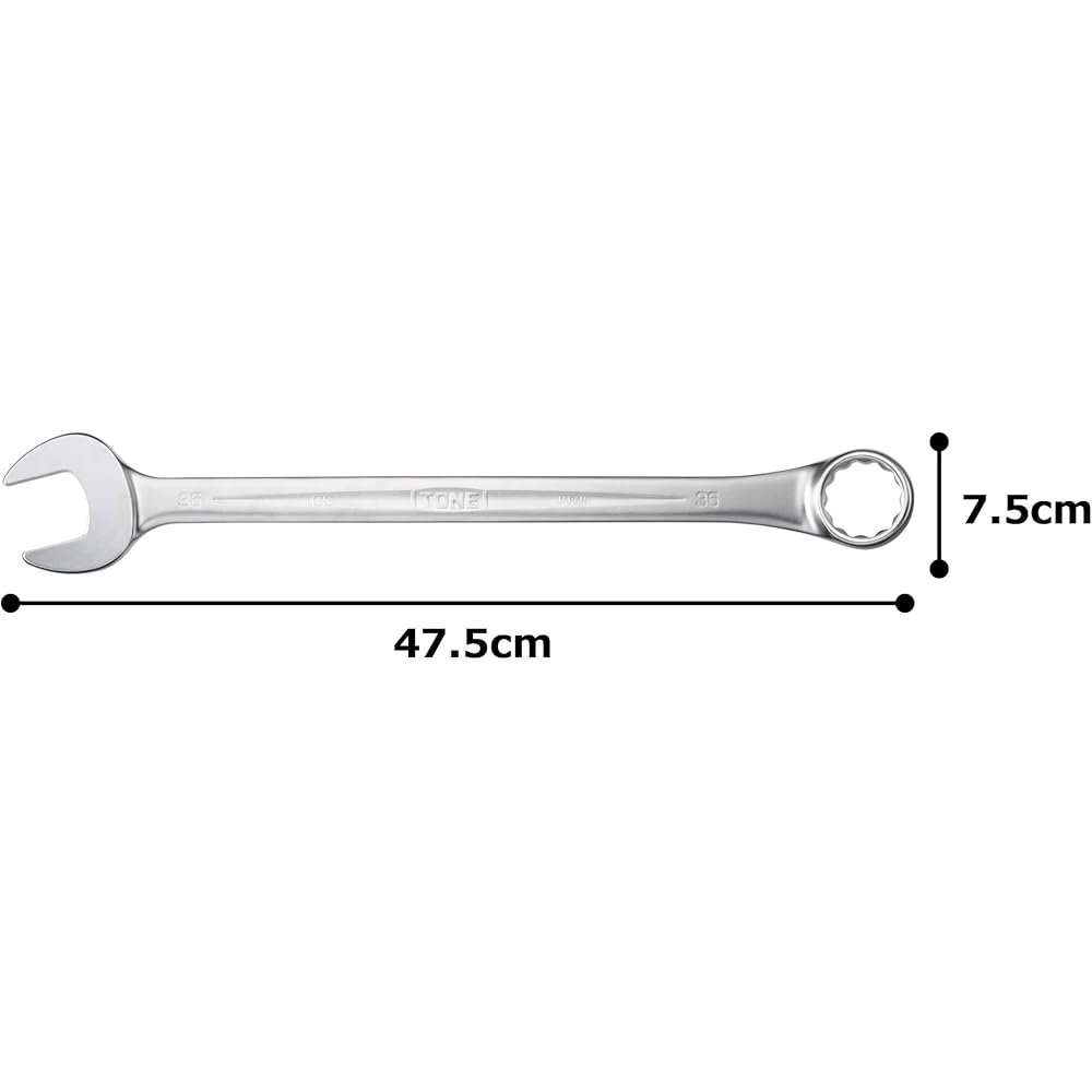 Tone Combination Wrench CS-36 36mm Dual-Sided Chrome Vanadium Steel Hand Tool