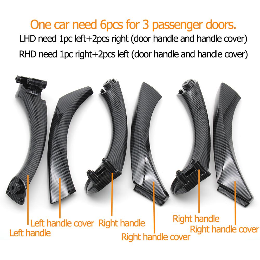 High Quality Carbon Fiber Passenger Door Pull Handle Cover Trim Replacement For BMW 3 Series E90 E91 E92 316 318 320 325 328i