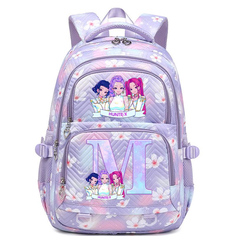 Kpop Anime Aufdruck 26 Buchstaben Rucksack Große Kapazität Mittelschüler Lässige Schultasche