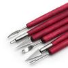 6PCS Bildhauerei Werkzeug Keramik Holz Griff Set Wachs Carving Sculpt Glättung Polymer Shapers Keramik Ton Keramik Werkzeug Zubehör