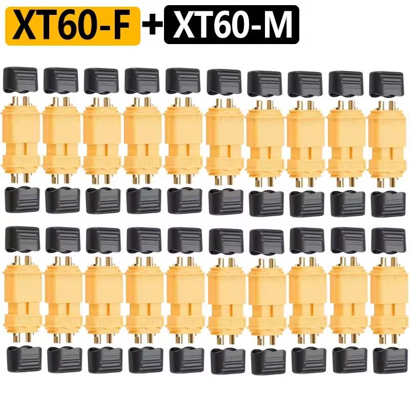 1-40PCS XT60 Battery Connector Male & Female Bullet Connector Plugs with Sheath Housing for RC Battery Motor FPV XT-60 Adapter