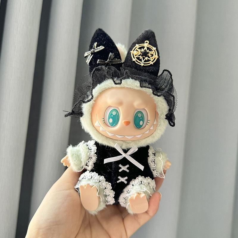 Sexy Oblečení pro 17cm Panenky Idol Labubu Plyšové Oblečení pro Panenky Kawaii Doplňky Korea Kpop Exo Mikina Oblečení Outfit Bez Panenky