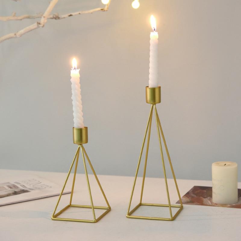 Iron Christmas Candlestick Living Room Ornament, Candlestick Romantic Decoration for Dining Table