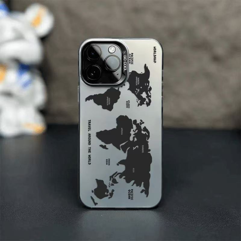 The New Map Is Suitable for Iphone17 Mobile Phone Case 11 Apple 16promax/15 Foreign Trade 14pro13 Europe and America 12