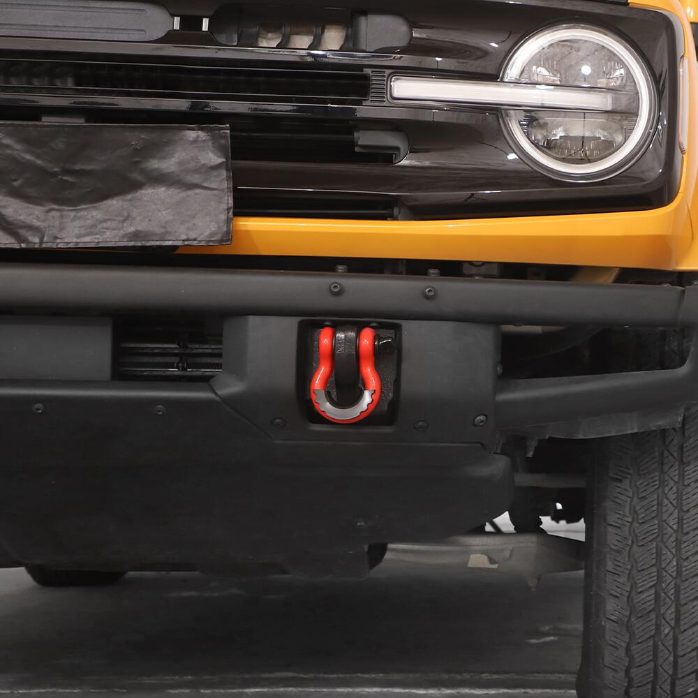 Front Anti-Loose D Ring Shackles Kit Heavy Duty Tow Hook for + Ford Bronco