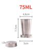 Stainless Steel Folding Cup Portable For Outdoor Travel Retractable Telescopic Collapsible Cups With Keychain