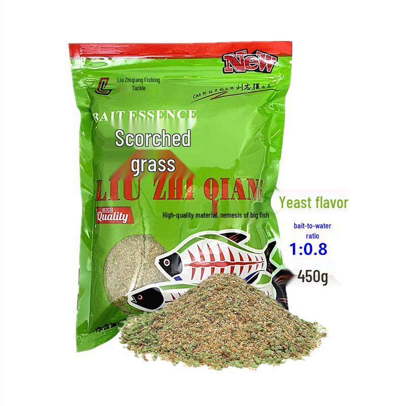 Liu Zhiqiang 450g Grass Carp Bait for Reservoir & Wild Fishing - 40 Bags Bag