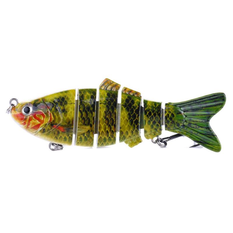 10cm/18g Esca da Pesca 12 Colori Multi-Segmenti Articolata Bionica Esca Artificiale Wobbler Affondanti Pesca