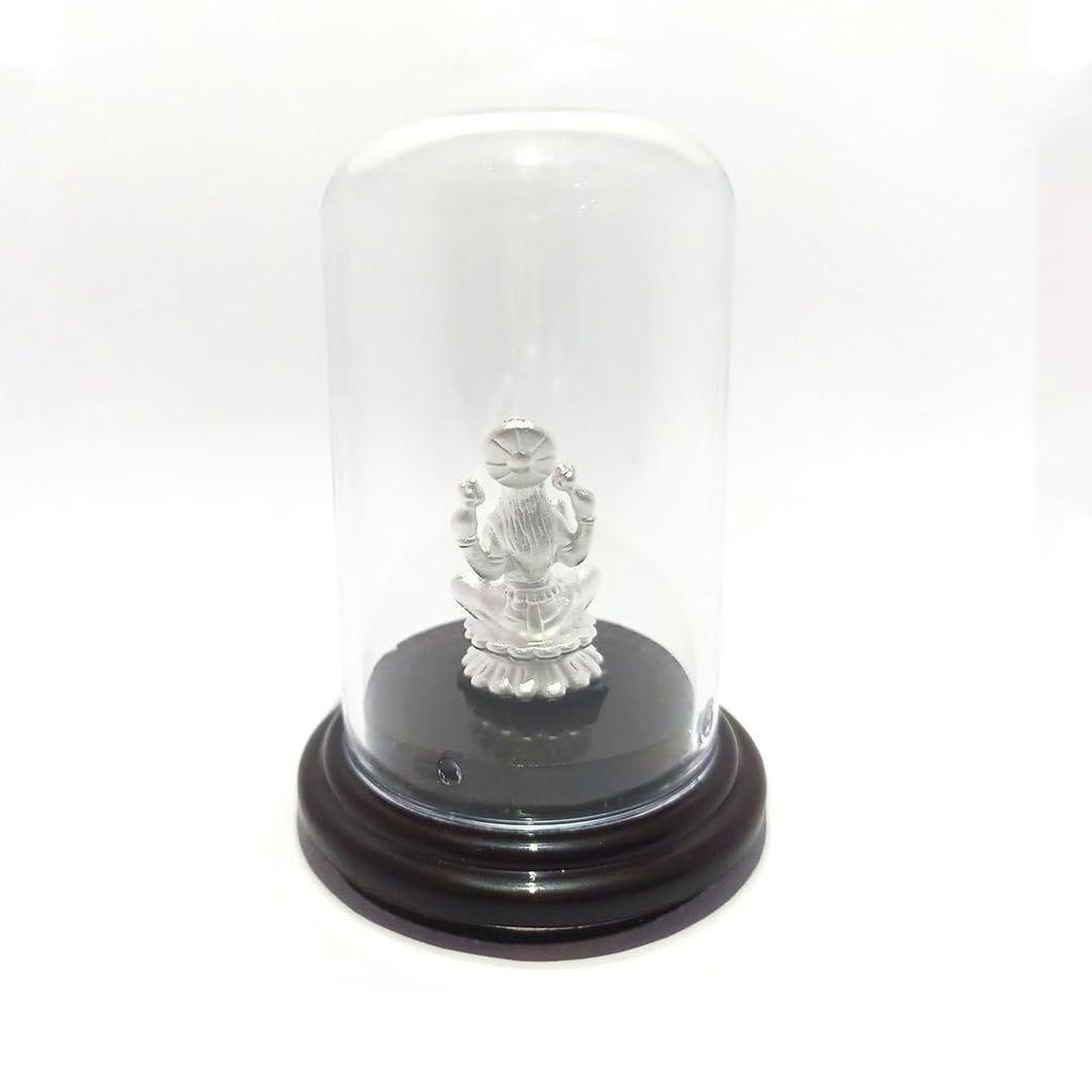 Pure Silver Idol with Base for Pooja/Gift Item/Murti for Puja Room/Gift for Wedding & House Warming Ceremony