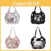 Sweet Lace Bowknot Shoulder Bag For Casual Daily Use With Pu Material