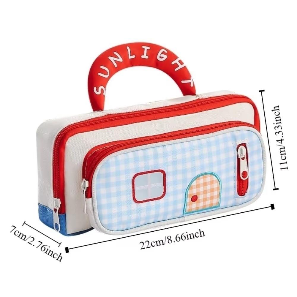 Large Capacity Pencil Case House Design Pen Bag Fashion Pencil Pouch School Supplies