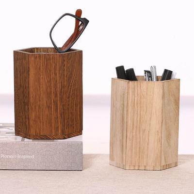 Desktop-Aufbewahrung aus Holz, Stifthalter, große Kapazität, Stifthalter, Box, Bürozubehör