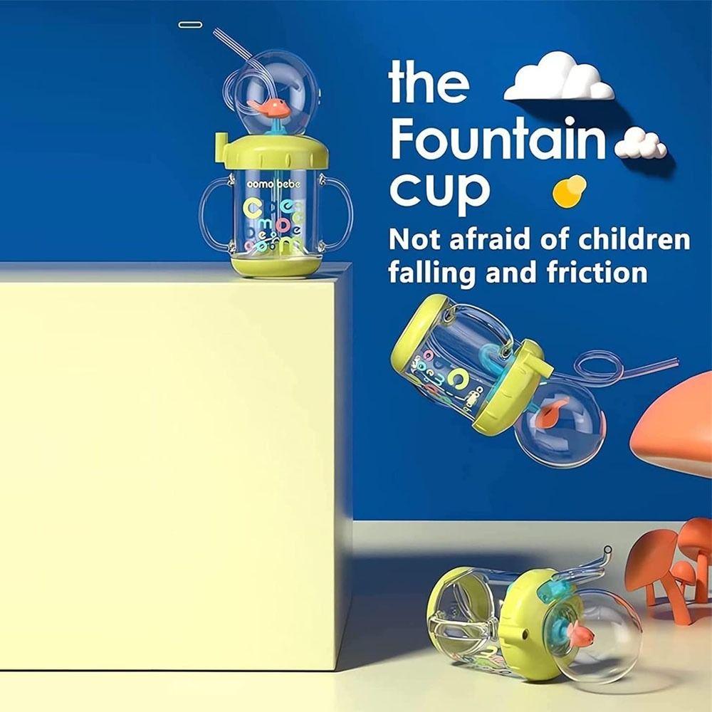 Widened Handle Whale Fountain Tumbler Double Drinking Lid Whale Cup Whale Spray Sippy Cup