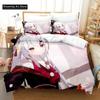 3D Print Fashion Kawaii Nakiri Ayame Bedding Set Boys Girls Twin Queen Full Size Duvet Cover Pillowcase Bed Adult Bedroom