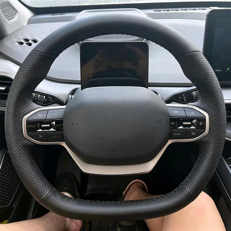 For Geely Geometry C Fit Hand‑Sewn Non‑slip Car Steering Wheel Cover Steering Wheel Protector