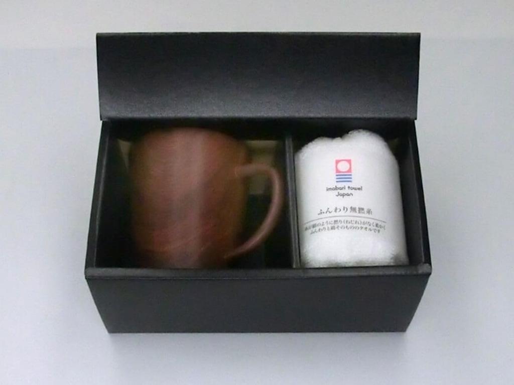 Glass Wood Grain Stainless Steel Mug Imabari Towel Dishwasher Safe J-kitchens Set & Set, 360ml,