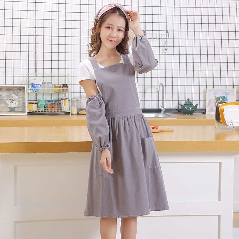 Pure Cotton Lightweight Apron, Household Work Clothes, Kitchen Apron
