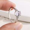 925 Silver Plated Fashion White Cubic Zirconia Rings For Women Wedding Statement Fine Jewelry Party Gift