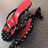 New Polka Dot Pinch Sandals Women's Non-slip Soft Bottom Cherry Flip-flops Versatile Casual