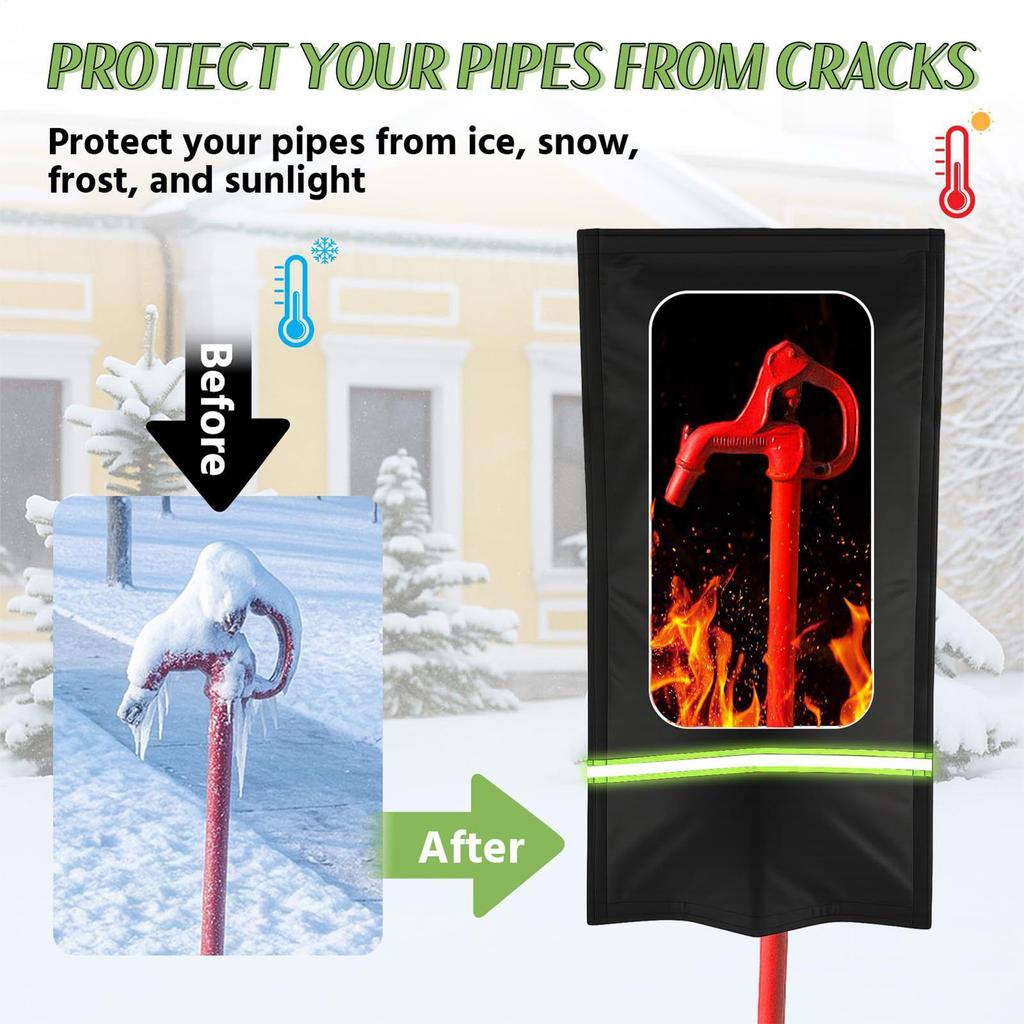 Faucet Covers For Outside Water Pipe Insulation With Reflective Strip Outside Faucet Cover Freeze Protection For Patio Lawn