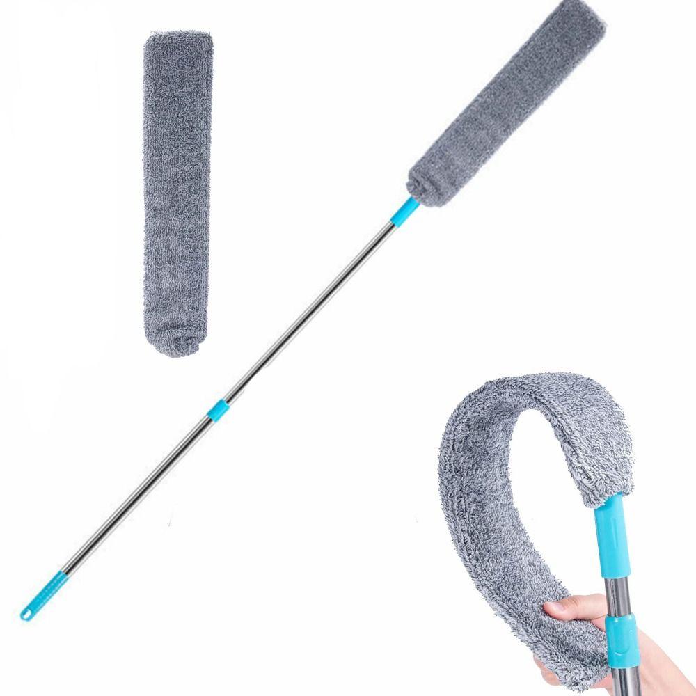 Adjustable Long Handle Mop Bendable Head Cleaning Brush Telescopic Duster  Home Cleaning