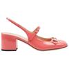 Horsebit Patent Leather Chunky Heel High Heels 5CM Women's Pink 801893 BNC80 5866