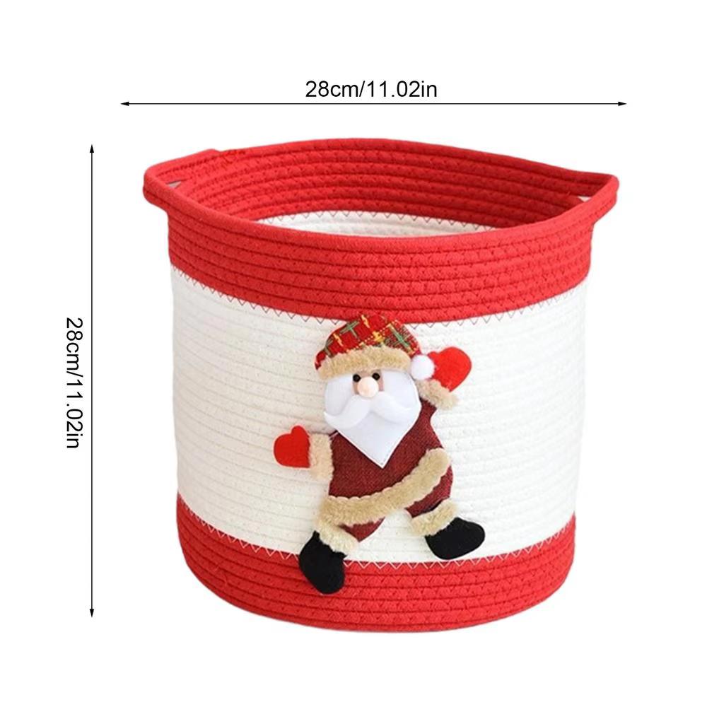 Christmas Storage Basket Laundry Rope Basket For Christmas Festive Storage Bin For Women Kids Holiday Birthday Easter Valentines