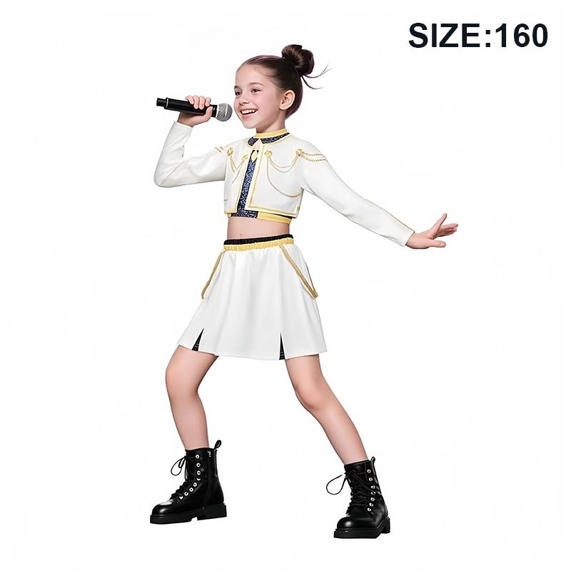 Neues K-Pop Hunter Cossplay Mädchenkostüm Pop-Sängerin Halloween-Kostüm Kinder Verkleiden Bühnenanzug