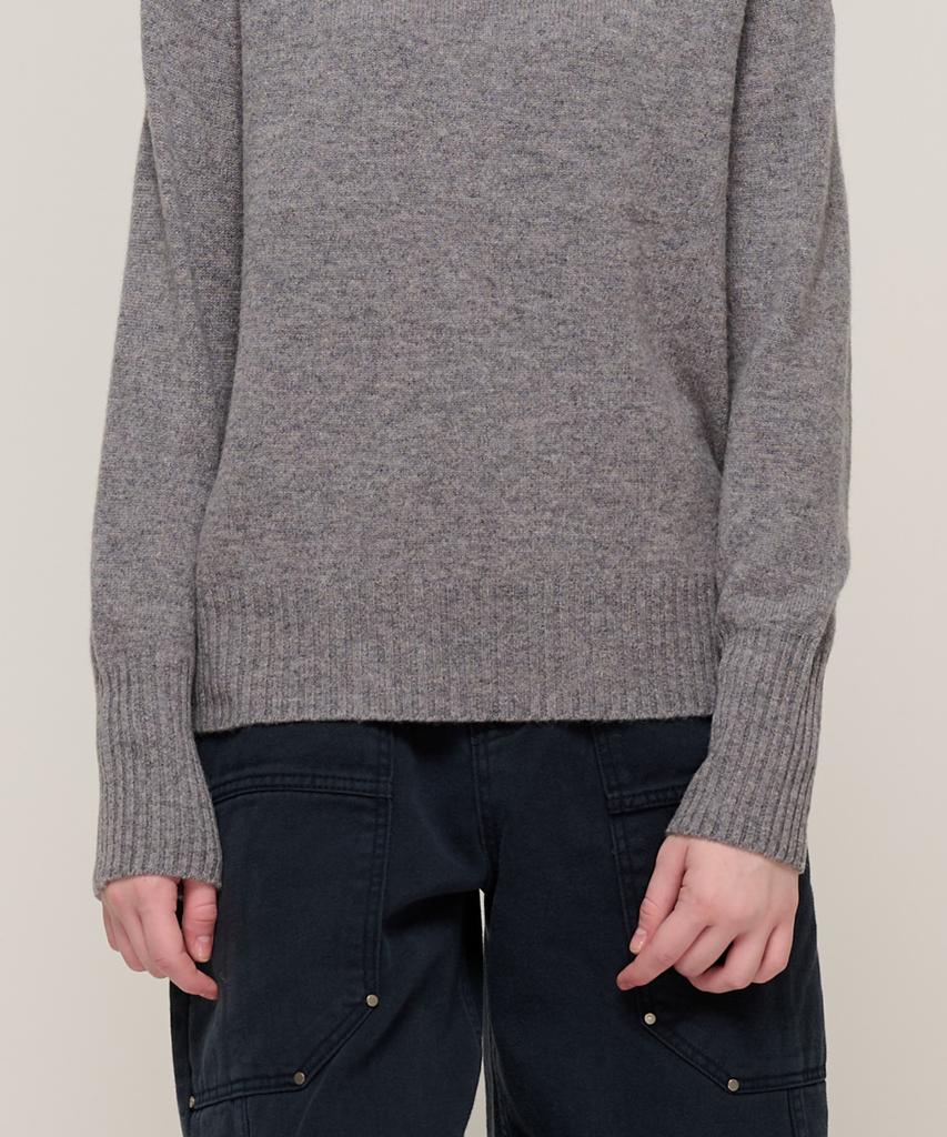 CARGOBROS FOR WOMAN Premium Wool Wholegarment High-Neck Knit (Gray)
