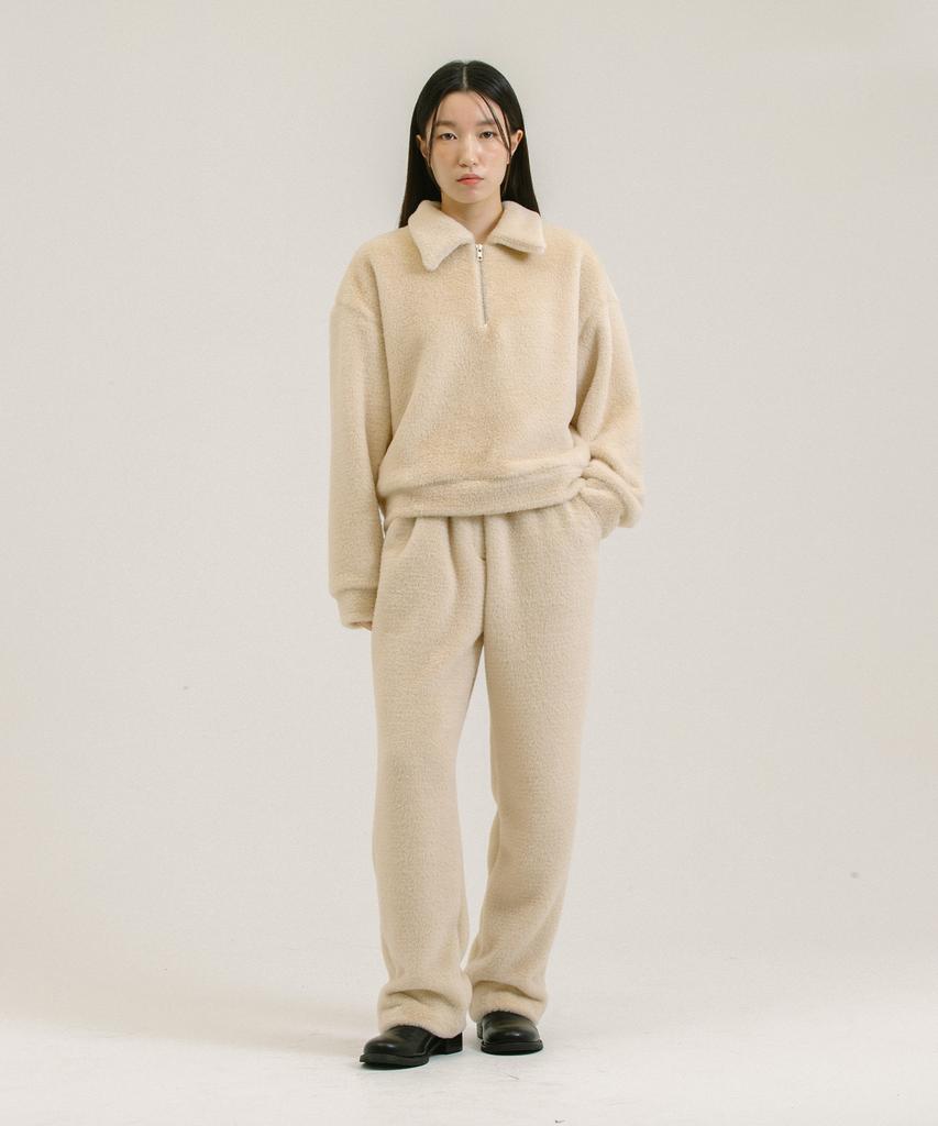 Nevel Everywear Fur Banding Pants_Ivory